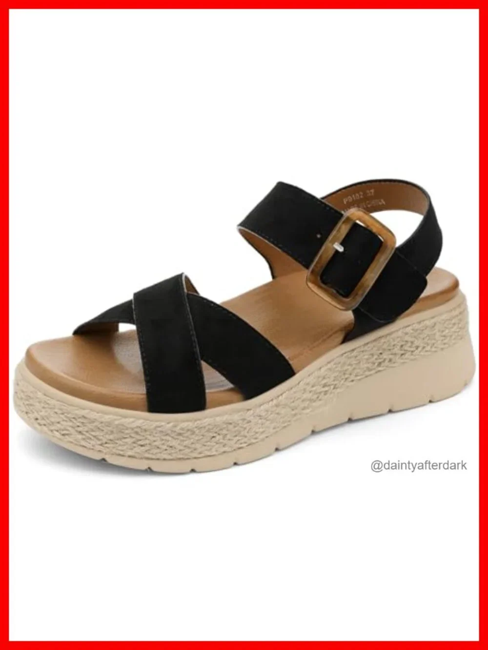 Womens Platform Wedge Sandals Orthopedic Arch Support Hook Loop Faux Suede